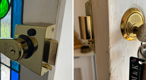 M and K Locksmiths new home door lock installation