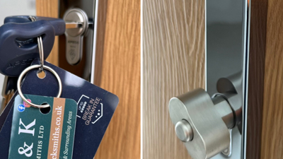 new home lock installation by M and K Locksmiths